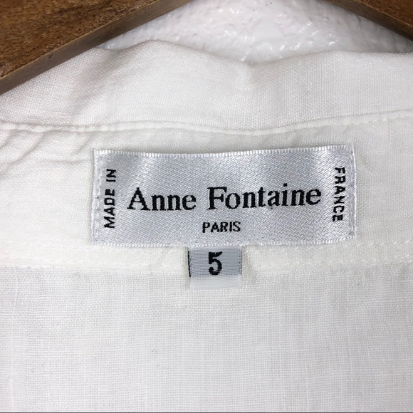 SOLD | Anne Fontaine | White Button Down Linen Top - Picture 8 of 8